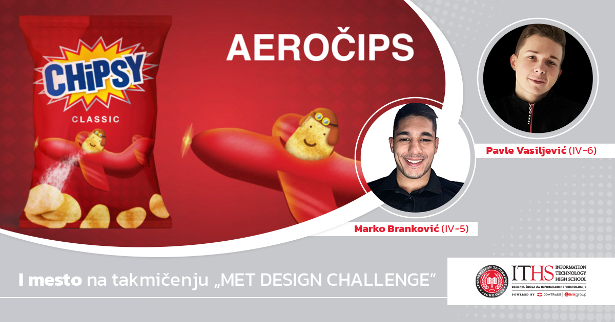 Pobednici takmičenja "MET DESIGN CHALLENGE" Marko Branković i Pavle Vasiljević